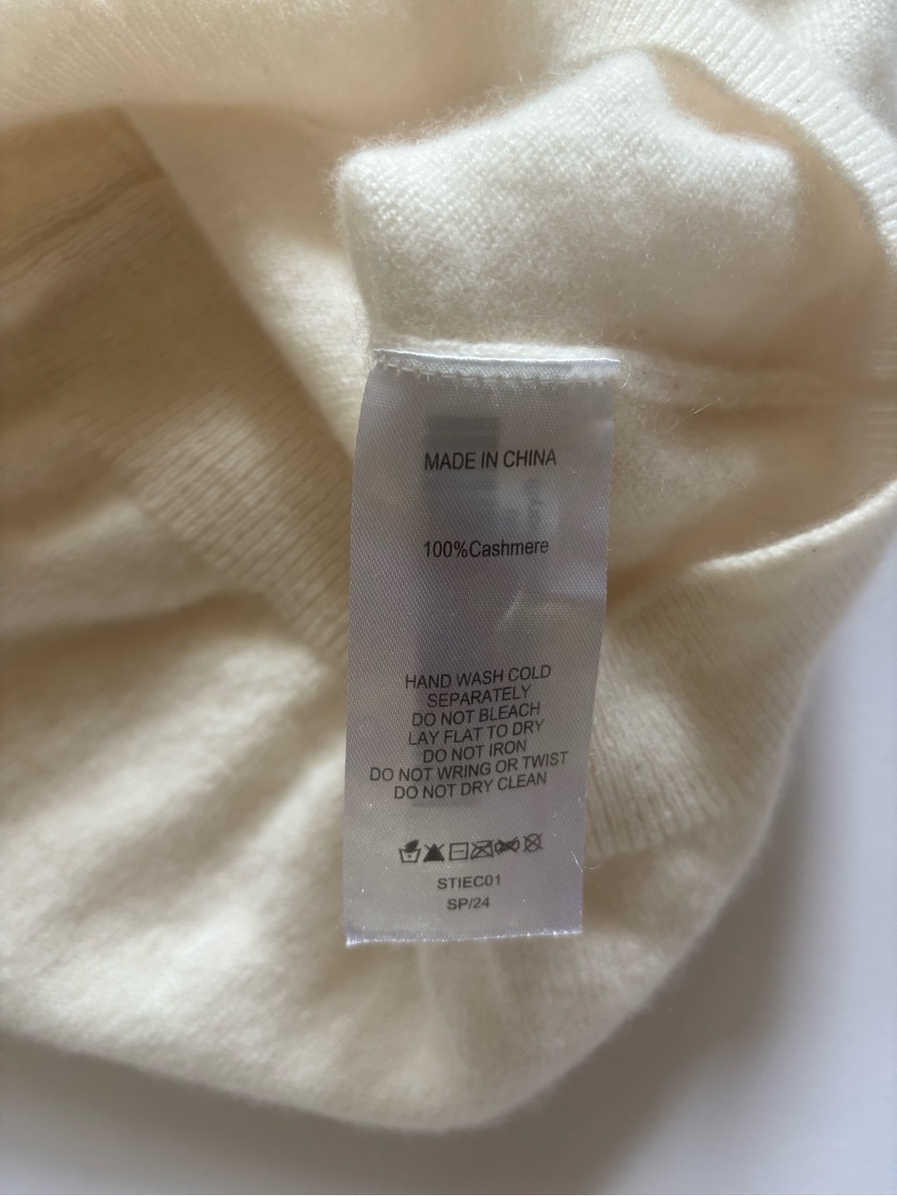 Quince Mongolian Cashmere Short-Sleeve Crewneck Top in Cream Size Small - Picture 5 of 5
